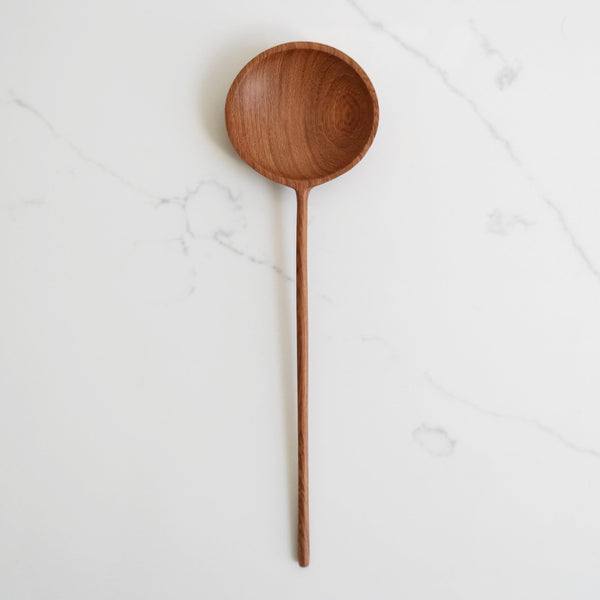 Handmade Tropical Wood Serving Spoon - Green Bohème