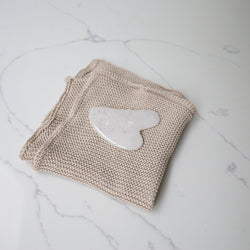 Harlow Gua Sha Quartz Heart - Green Bohème