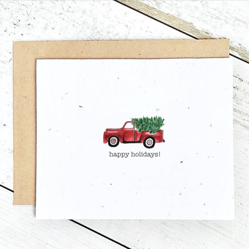 Plantable Christmas Cards - Green Bohème