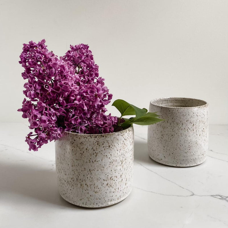 Tubby Stoneware Vase - Green Bohème