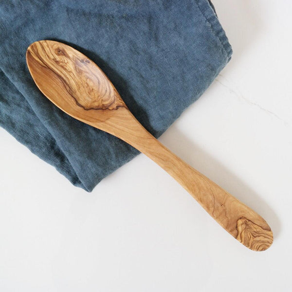 olive wood serving spoon