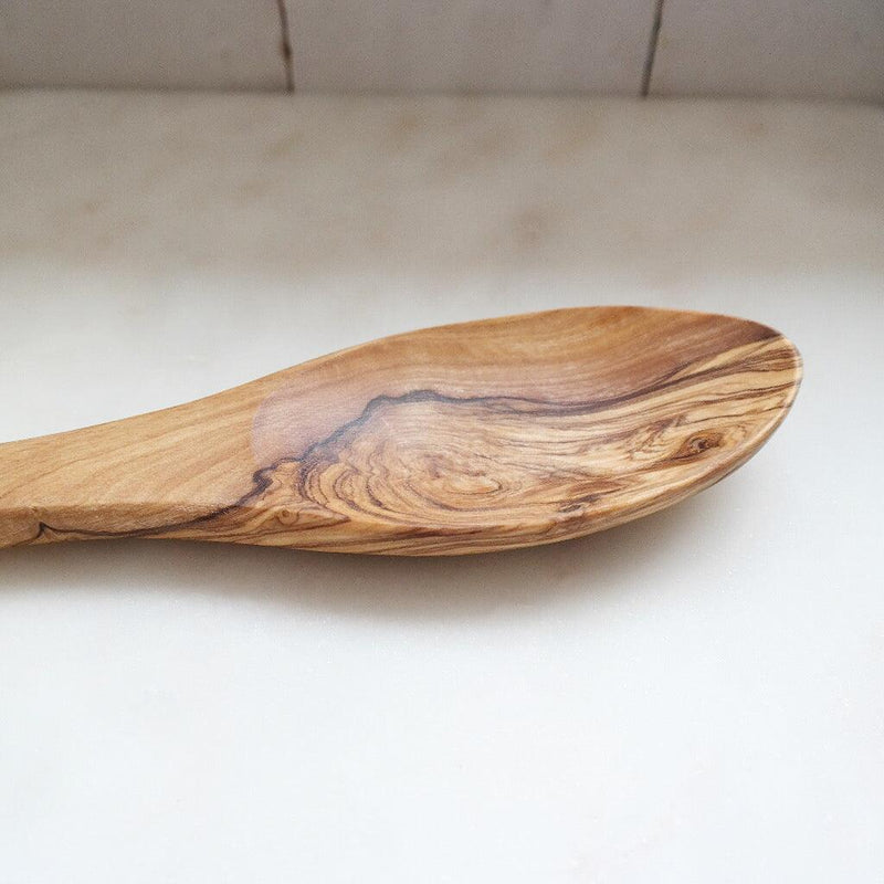 olive wood serving spoon