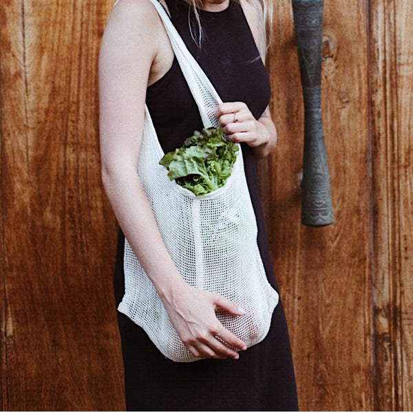 Organic Mesh Shopping Bag - Green Bohème